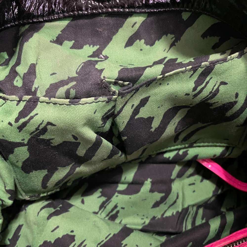 MARC JACOBS Early 2000s Vintage Bag & Wallet Set, Black & Pink w Silver Hardware - Picture 14 of 16